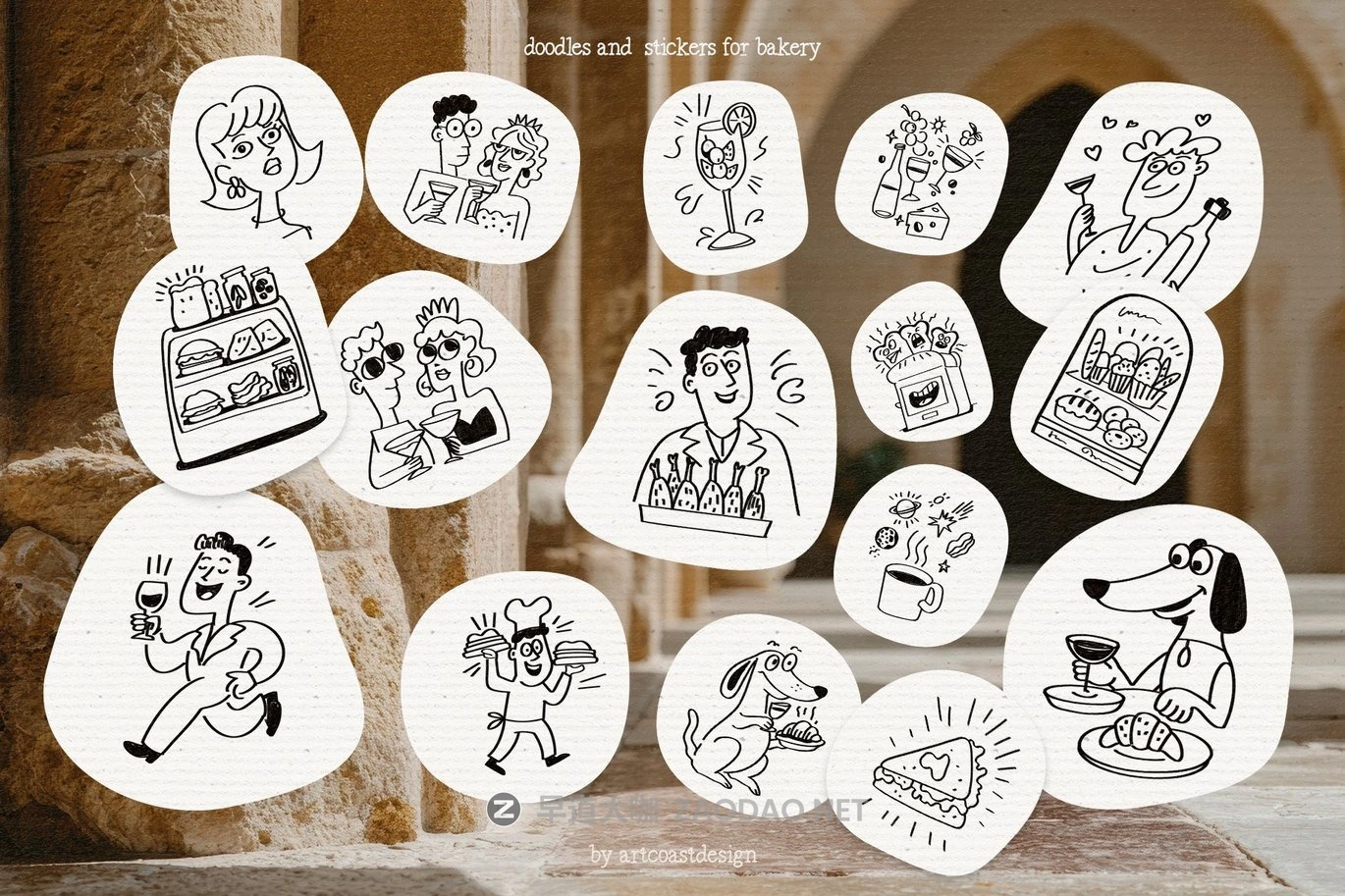 169款卡通趣味手绘涂鸦风格美食元素菜单标志海报手绘插图png免抠图设计素材 Handdrawn Cafe Stickers插图8 169款卡通趣味手绘涂鸦风格美食元素菜单标志海报手绘插图png免抠图设计素材 Handdrawn Cafe Stickers插图8