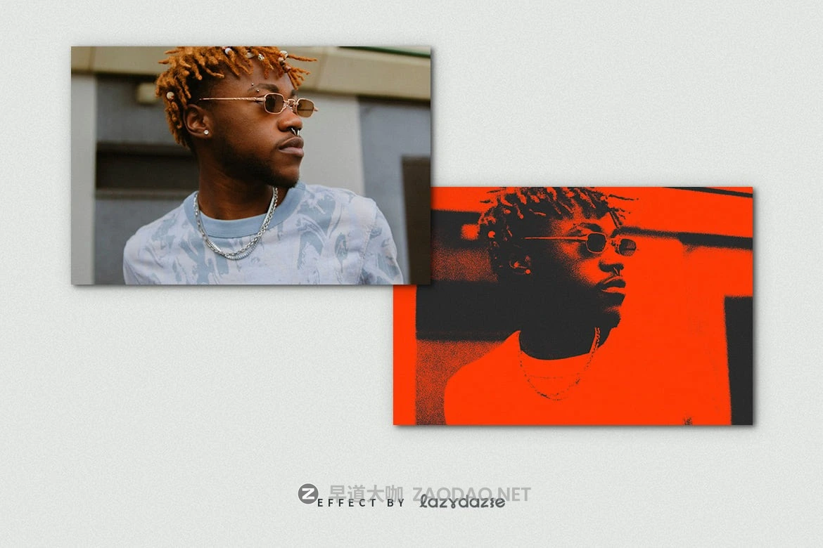 做旧燥点地下重金属嘻哈说唱风格人像图片修图ps特效滤镜样机 Orange Grunge Grain Image Effect Mockup插图7 做旧燥点地下重金属嘻哈说唱风格人像图片修图ps特效滤镜样机 Orange Grunge Grain Image Effect Mockup插图7