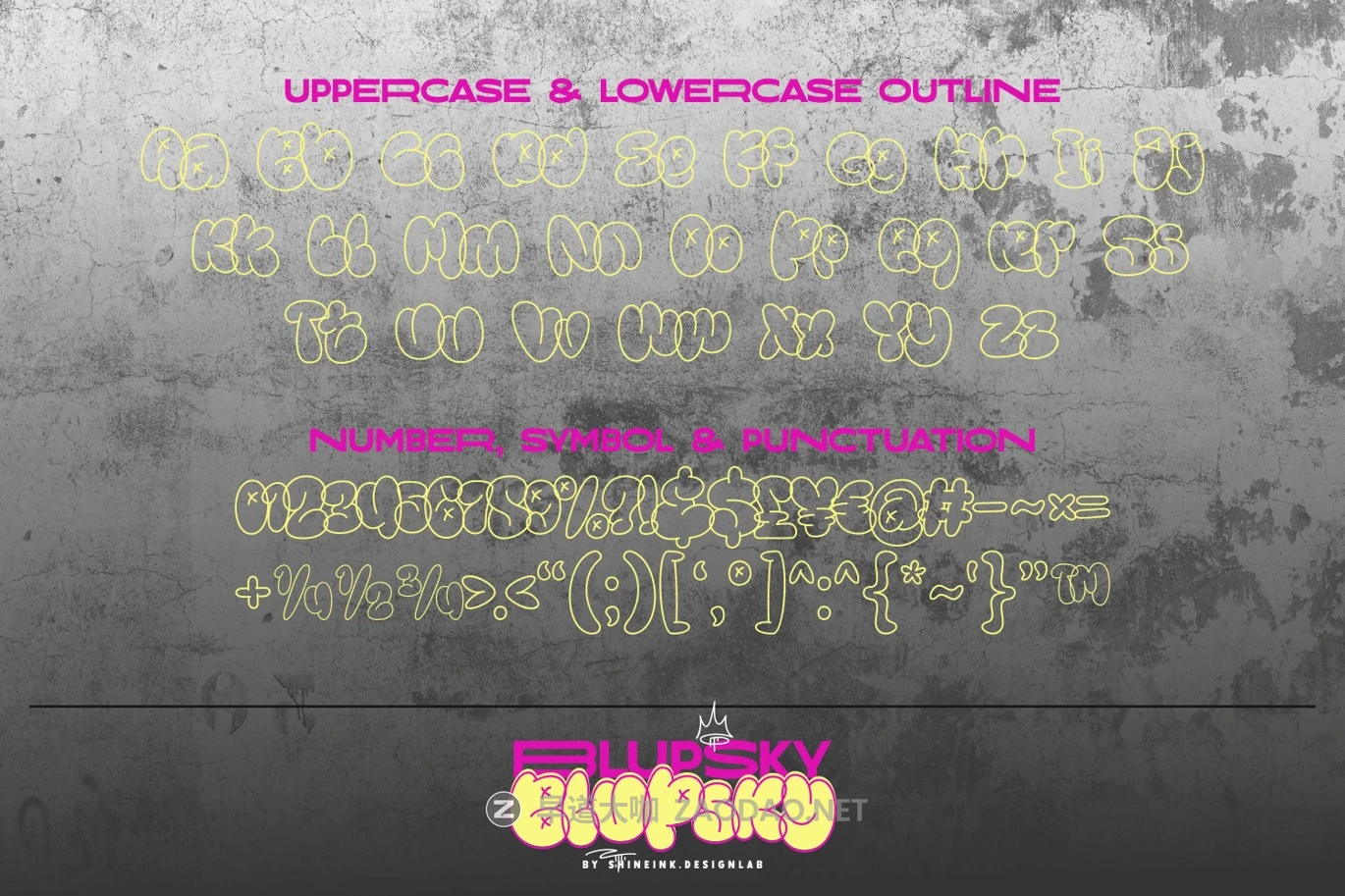 时尚涂鸦风杂志海报徽标设计无衬线英文字体安装包 Blupsky插图1 时尚涂鸦风杂志海报徽标设计无衬线英文字体安装包 Blupsky插图1