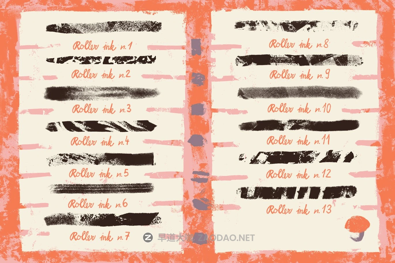 13款粗糙水墨墨水绘画效果procreate笔刷画笔设计素材 Roller Inks for Procreate插图3 13款粗糙水墨墨水绘画效果procreate笔刷画笔设计素材 Roller Inks for Procreate插图3