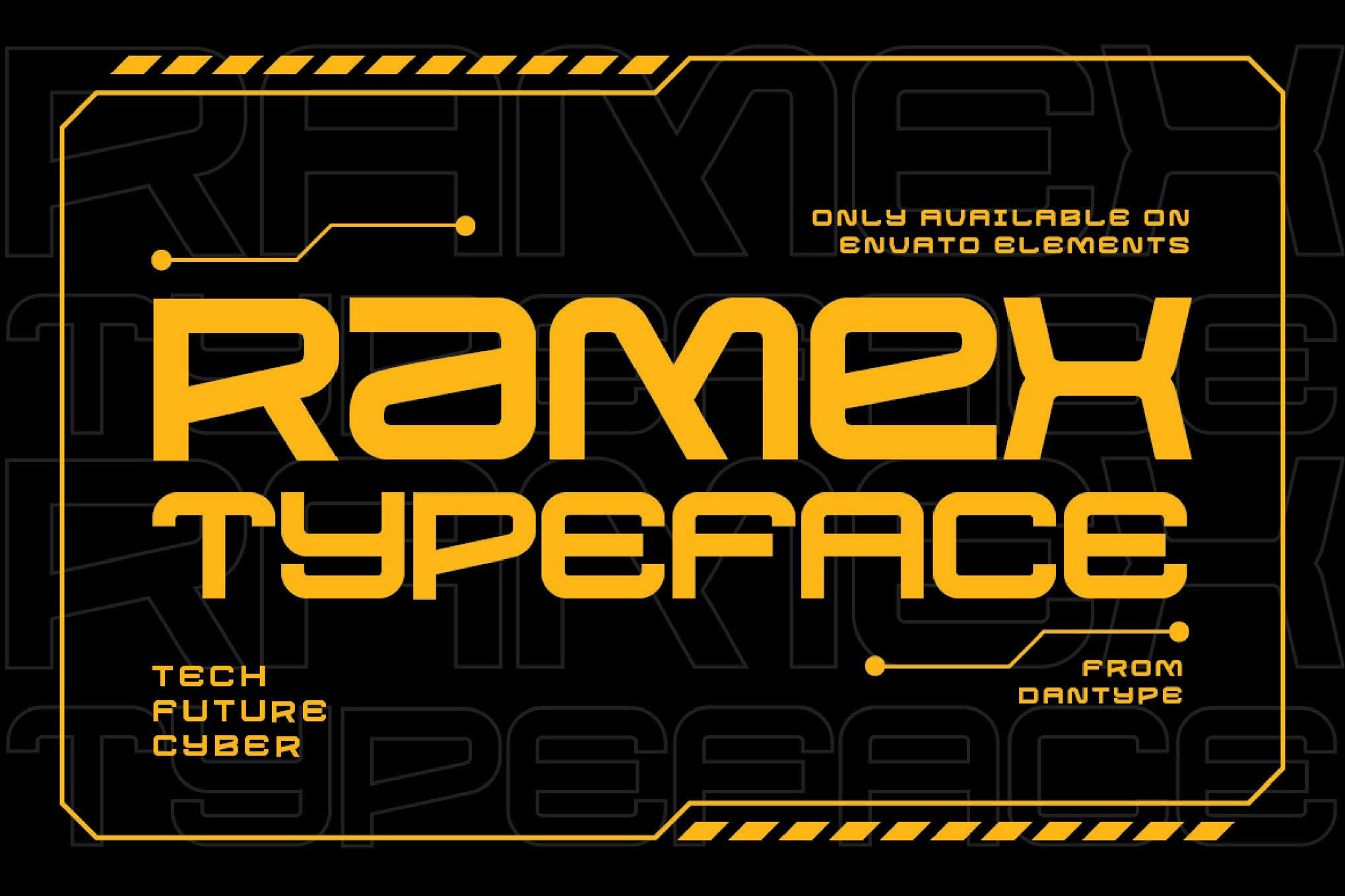 现代几何状科幻品牌电子竞技游戏标题设计无衬线英文字体 Ramex – Futuristic Tech Display Font特色图 现代几何状科幻品牌电子竞技游戏标题设计无衬线英文字体 Ramex – Futuristic Tech Display Font