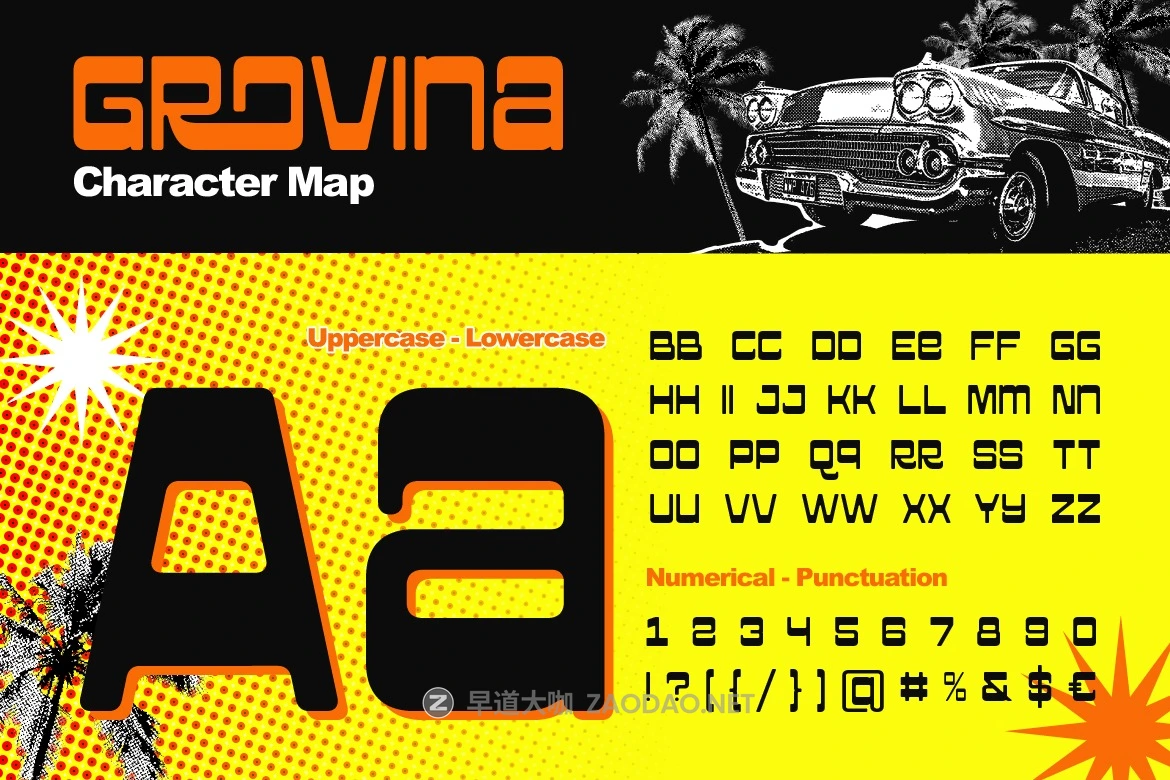 现代复古杂志电影海报徽标设计无衬线英文字体安装包 Grovina插图7 现代复古杂志电影海报徽标设计无衬线英文字体安装包 Grovina插图7