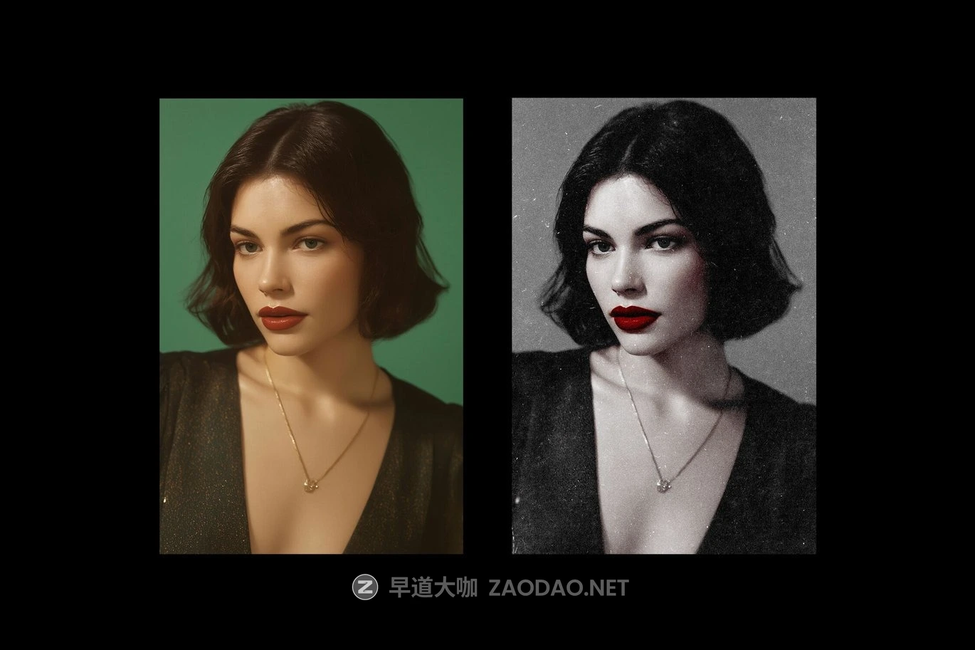 复古哥特式黑色颗粒照片效果ps特效滤镜样机 Vintage Noir Photo Effect插图4 复古哥特式黑色颗粒照片效果ps特效滤镜样机 Vintage Noir Photo Effect插图4