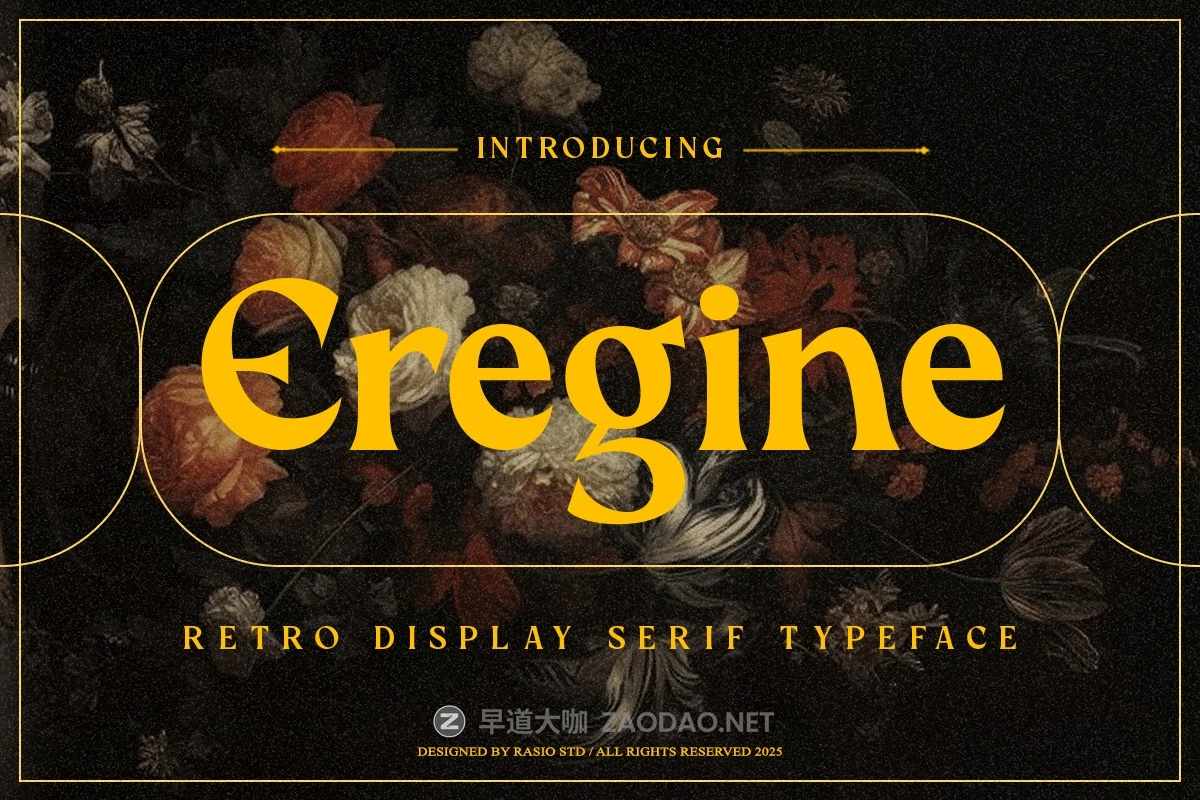 优雅复古品牌海报徽标设计衬线英文字体安装包 Eregine Retro Serif Font插图 优雅复古品牌海报徽标设计衬线英文字体安装包 Eregine Retro Serif Font插图