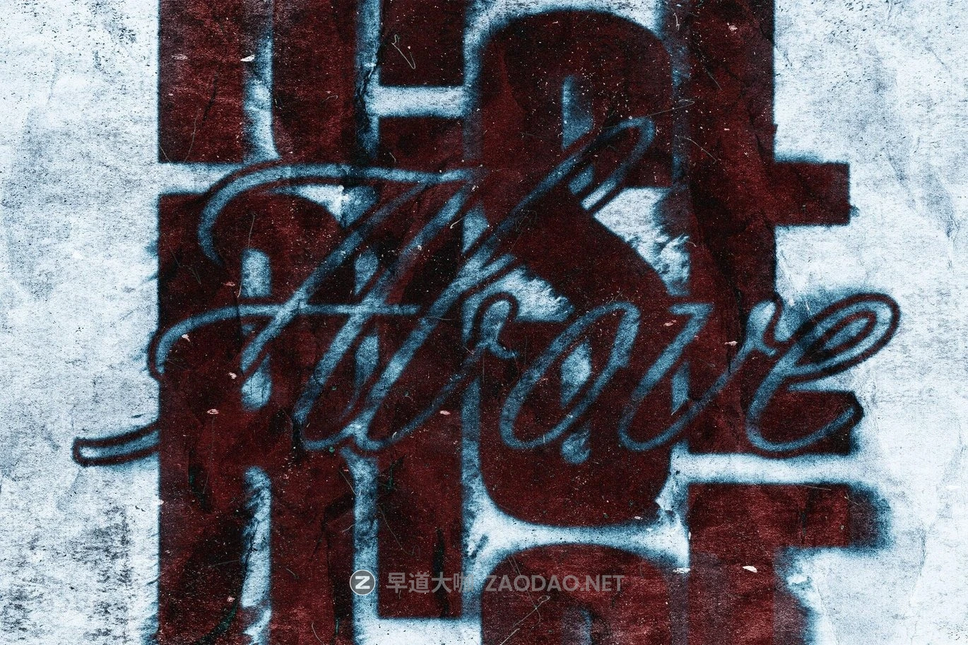 做旧墨印打印效果logo标题字体设计ps文本特效样机 Distressed Misprint Text Effect插图4 做旧墨印打印效果logo标题字体设计ps文本特效样机 Distressed Misprint Text Effect插图4