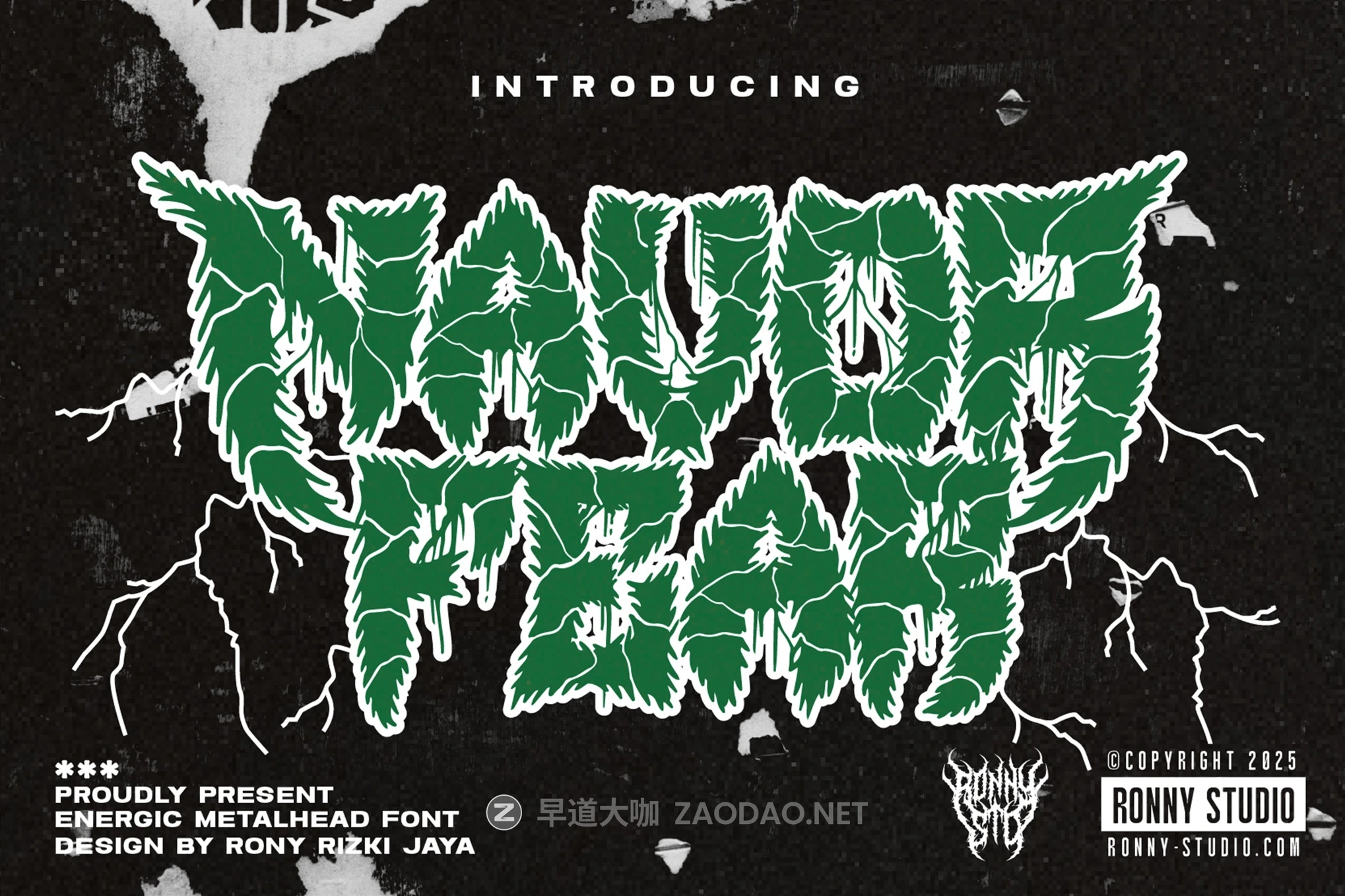 创意恐怖重金属风格海报电影标题设计装饰英文字体安装包 Navor Fear – Energic Metalhead Font插图1 创意恐怖重金属风格海报电影标题设计装饰英文字体安装包 Navor Fear – Energic Metalhead Font插图1