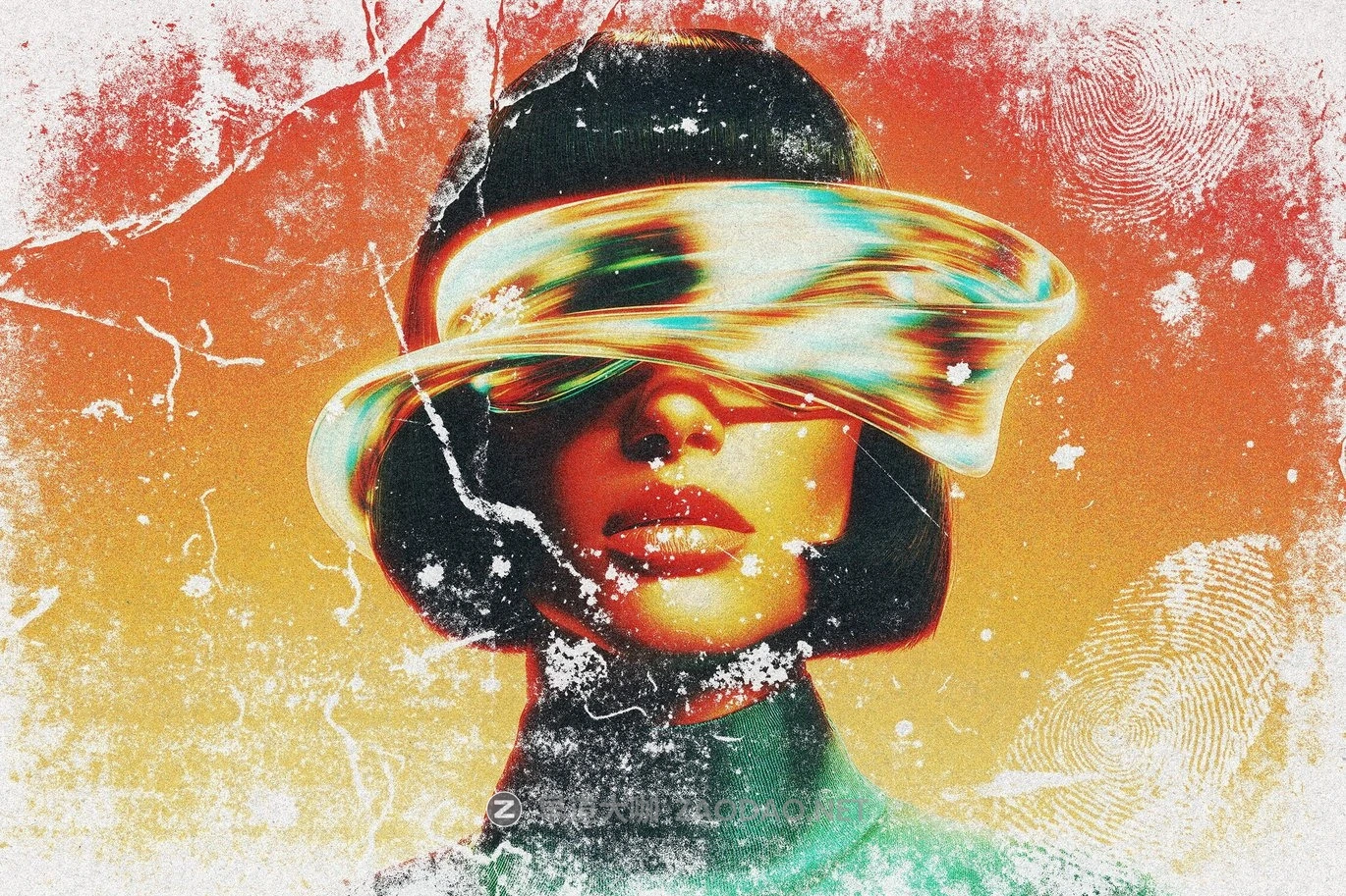 磨损划痕颗粒纹理照片效果ps特效滤镜样机 Worn Grunge Photo Effect插图4 磨损划痕颗粒纹理照片效果ps特效滤镜样机 Worn Grunge Photo Effect插图4