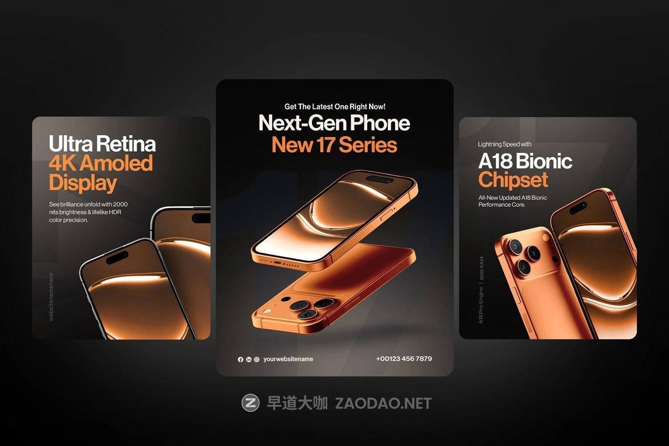 时尚美学苹果17Pro品牌推广公众号推文电商海报设计PSD模板 SmartPhone 17 Pro Social Media Post Design Templat插图2 时尚美学苹果17Pro品牌推广公众号推文电商海报设计PSD模板 SmartPhone 17 Pro Social Media Post Design Templat插图2