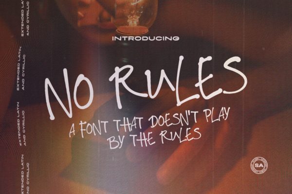 时尚优雅杂志海报徽标设计手写英文字体安装包 NO RULES – Cursive Handwritten Font特色图 时尚优雅杂志海报徽标设计手写英文字体安装包 NO RULES – Cursive Handwritten Font