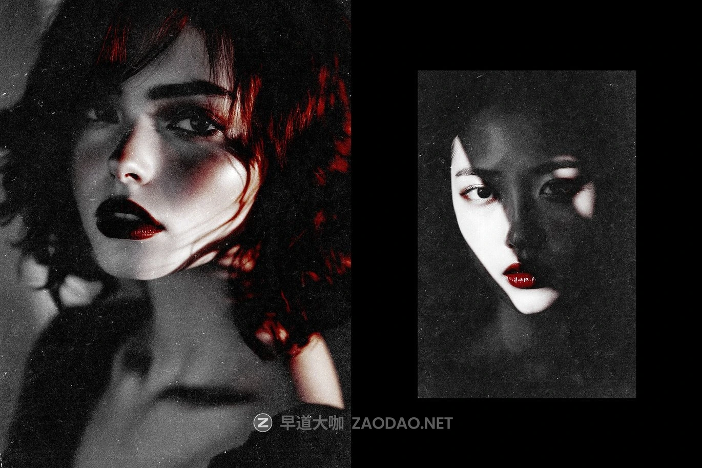 复古哥特式黑色颗粒照片效果ps特效滤镜样机 Vintage Noir Photo Effect插图5 复古哥特式黑色颗粒照片效果ps特效滤镜样机 Vintage Noir Photo Effect插图5