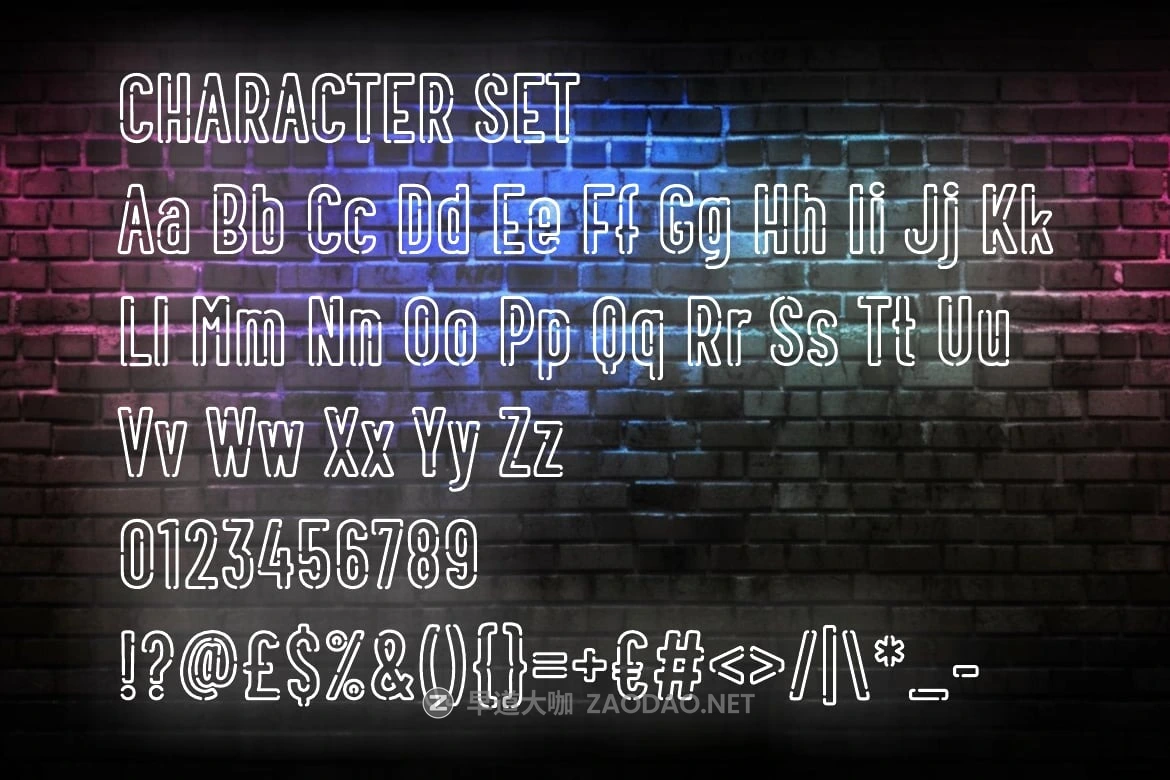 现代复古霓虹灯风格杂志海报徽标设计装饰英文字体安装包 Glowmara Modern Neon Display Font插图1 现代复古霓虹灯风格杂志海报徽标设计装饰英文字体安装包 Glowmara Modern Neon Display Font插图1