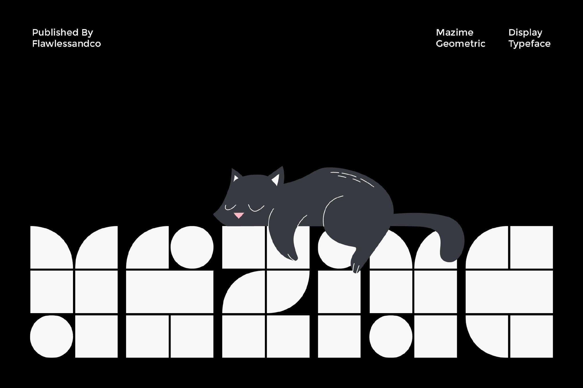 现代极简几何状品牌海报徽标设计装饰英文字体安装包 Display Mazime Font特色图 现代极简几何状品牌海报徽标设计装饰英文字体安装包 Display Mazime Font