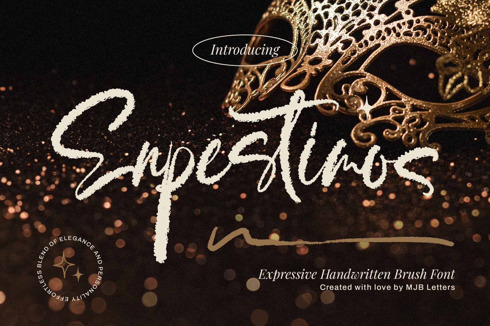 现代优雅美学品牌海报包装设计手写英文字体安装包 Enpestimos