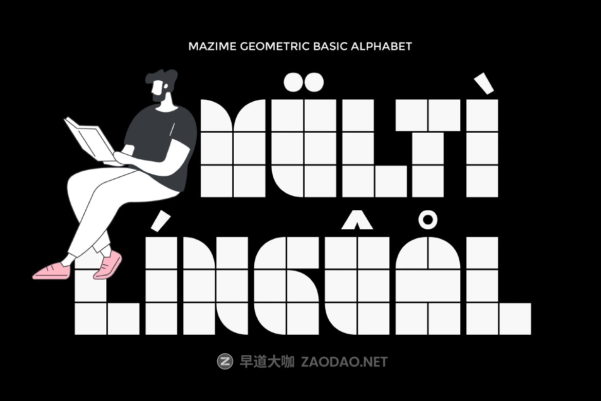 现代极简几何状品牌海报徽标设计装饰英文字体安装包 Display Mazime Font插图6 现代极简几何状品牌海报徽标设计装饰英文字体安装包 Display Mazime Font插图6