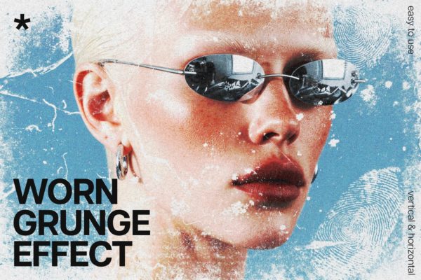 磨损划痕颗粒纹理照片效果ps特效滤镜样机 Worn Grunge Photo Effect特色图 磨损划痕颗粒纹理照片效果ps特效滤镜样机 Worn Grunge Photo Effect
