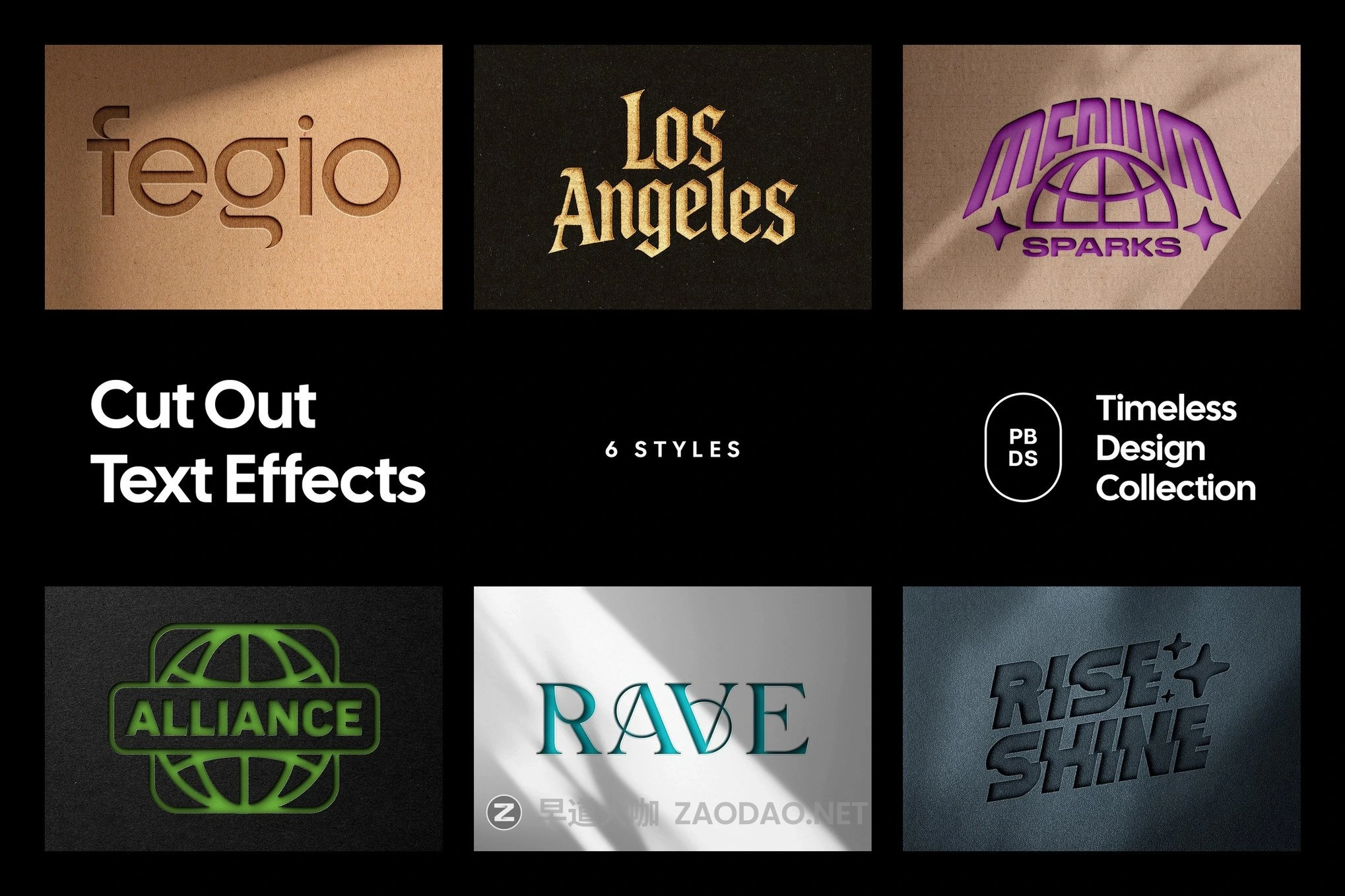 凹陷浮雕3D立体纸张纹理效果ps文本特效样机 Cut Out Text Effects插图 凹陷浮雕3D立体纸张纹理效果ps文本特效样机 Cut Out Text Effects插图