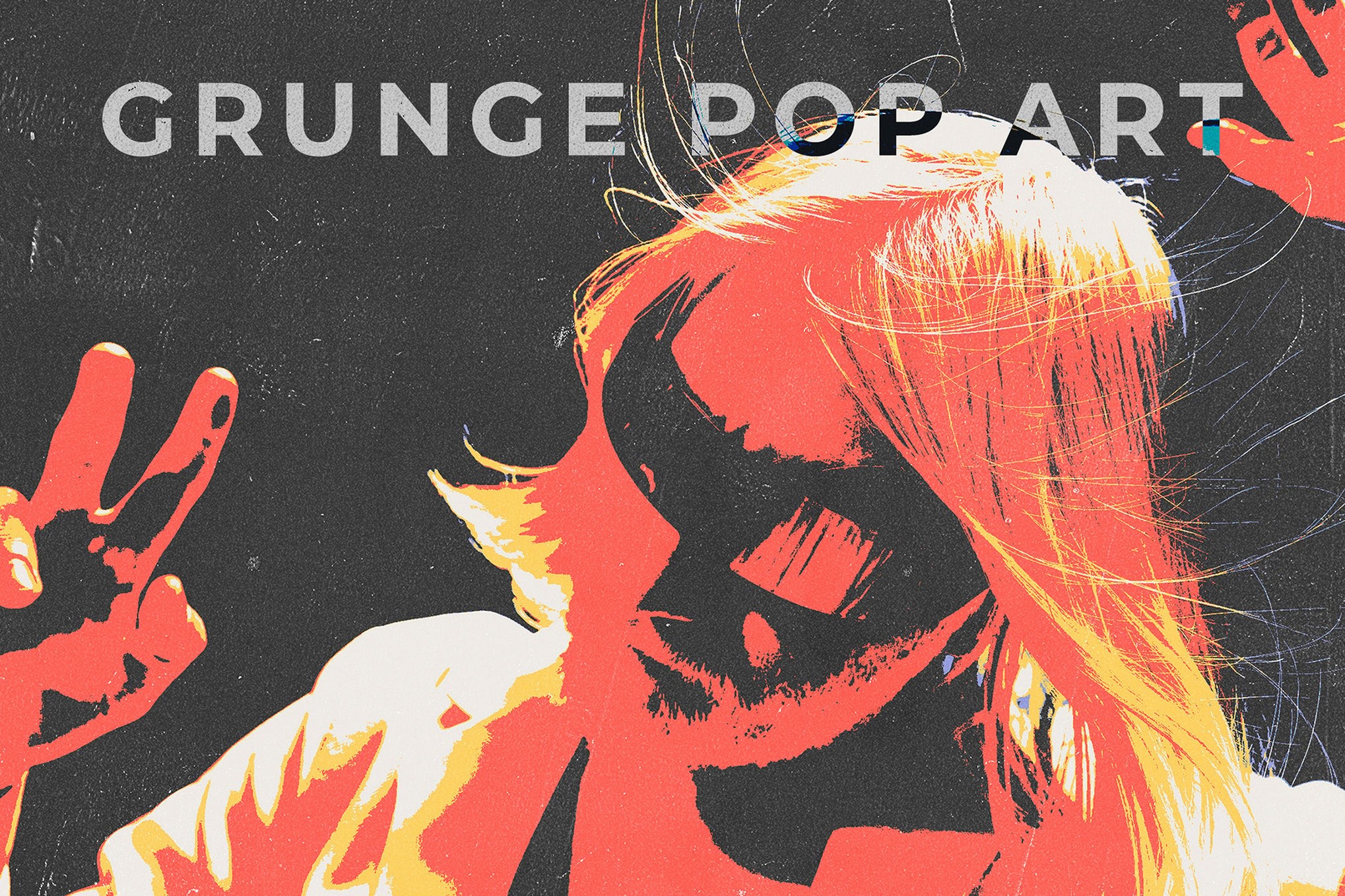 创意波谱艺术划痕做旧照片效果ps特效滤镜样机 Grunge Pop Art Image Effect Mockup特色图 创意波谱艺术划痕做旧照片效果ps特效滤镜样机 Grunge Pop Art Image Effect Mockup