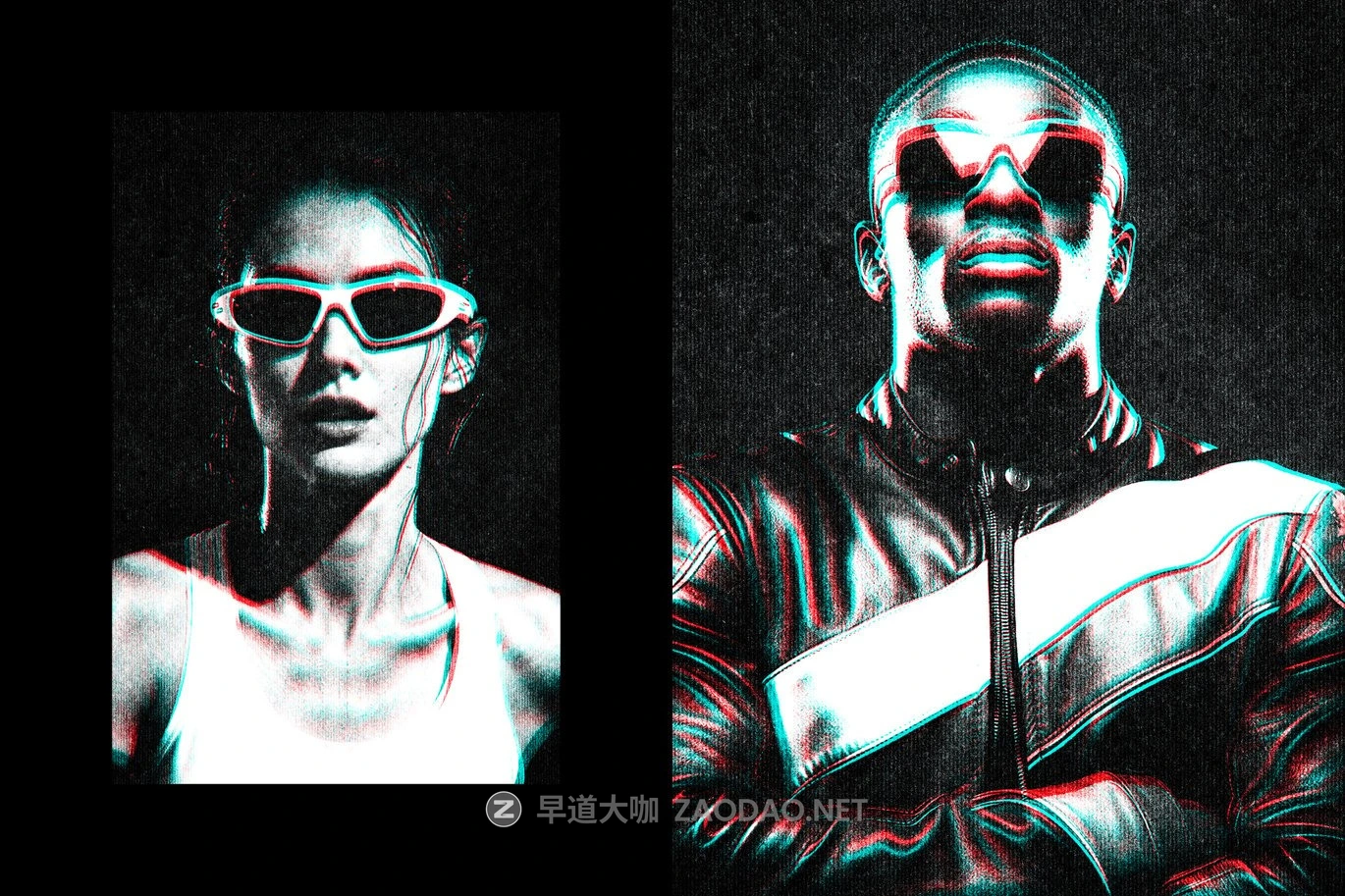 复古模糊颗粒纹理照片效果ps特效滤镜样机 Color Glitch Photo Effect插图1 复古模糊颗粒纹理照片效果ps特效滤镜样机 Color Glitch Photo Effect插图1