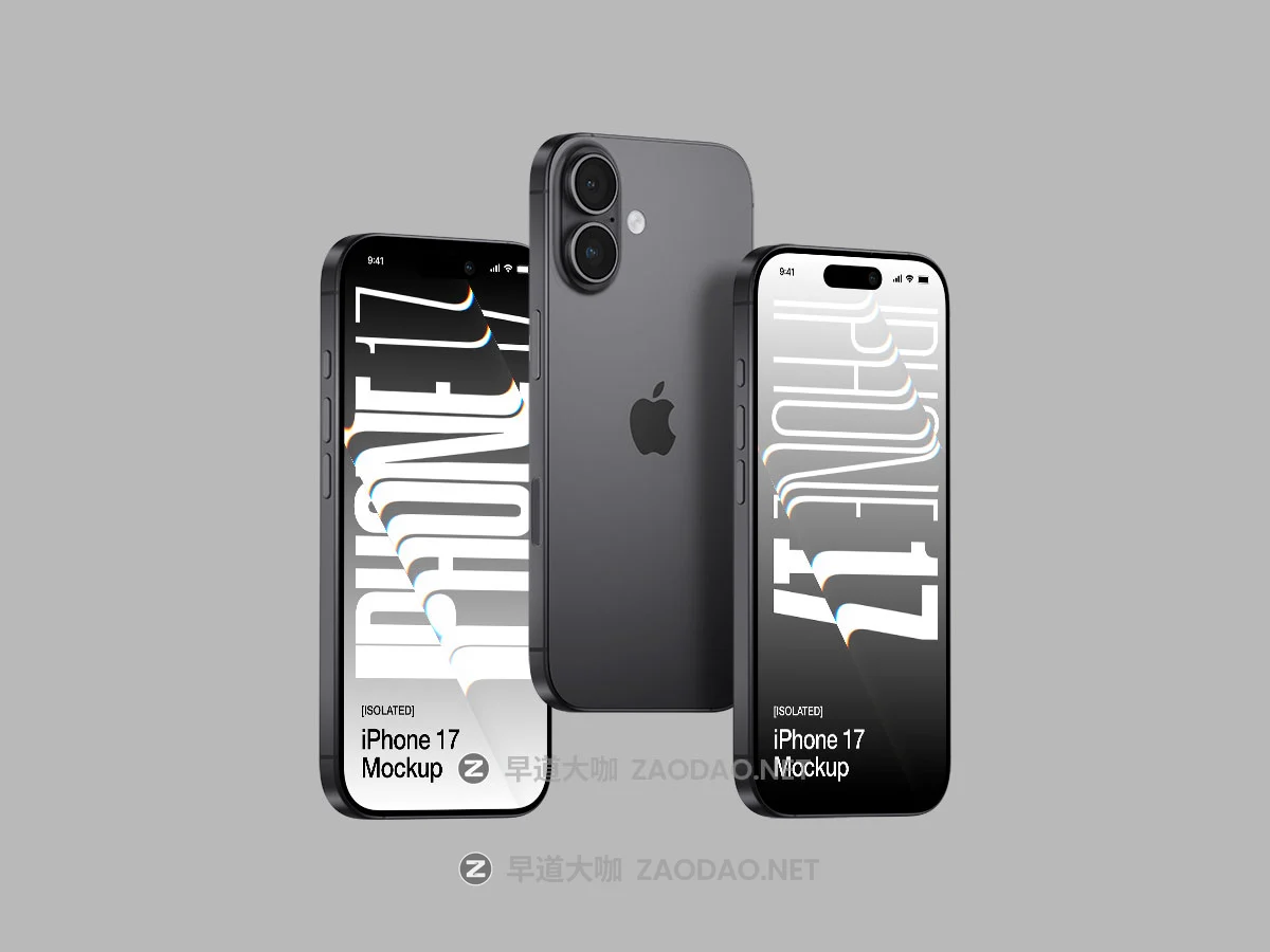 17款手机广告UI素材App设计作品展示苹果iPhone 17贴图效果图ps/figma/sketch样机 iPhone 17 Mockup by ls.graphics插图7 17款手机广告UI素材App设计作品展示苹果iPhone 17贴图效果图ps/figma/sketch样机 iPhone 17 Mockup by ls.graphics插图7