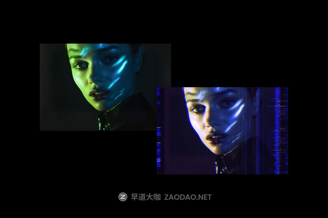 未来科幻赛伯朋克信号故障划痕人像照片修图PS特效滤镜插件样机 Screen Glitch Photo Effect插图1 未来科幻赛伯朋克信号故障划痕人像照片修图PS特效滤镜插件样机 Screen Glitch Photo Effect插图1