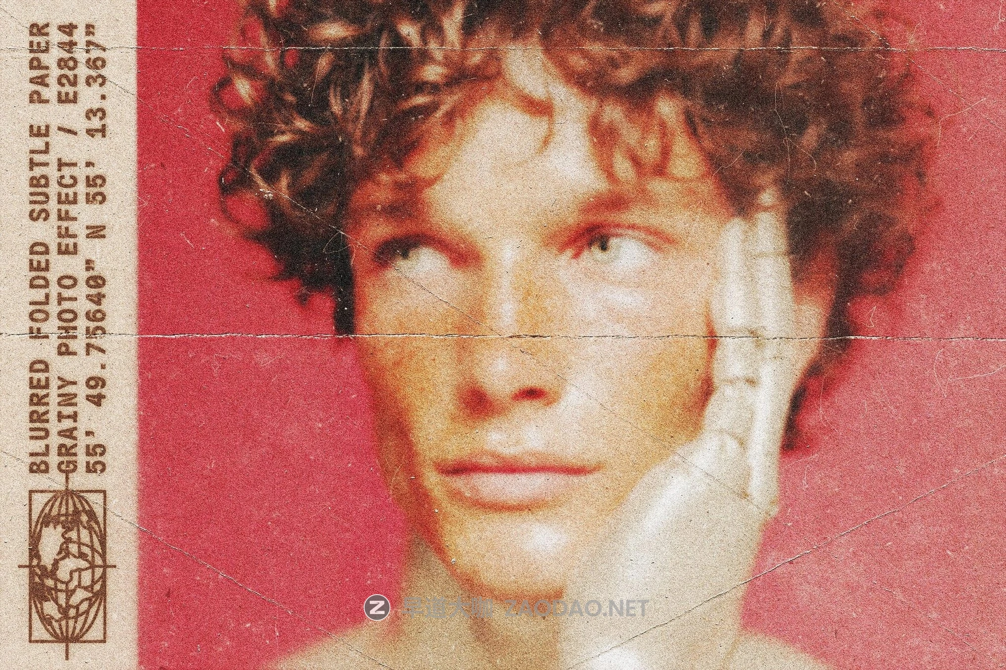 复古折痕模糊颗粒照片效果ps特效滤镜样机 Blurred Folded Paper Photo Effect插图 复古折痕模糊颗粒照片效果ps特效滤镜样机 Blurred Folded Paper Photo Effect插图