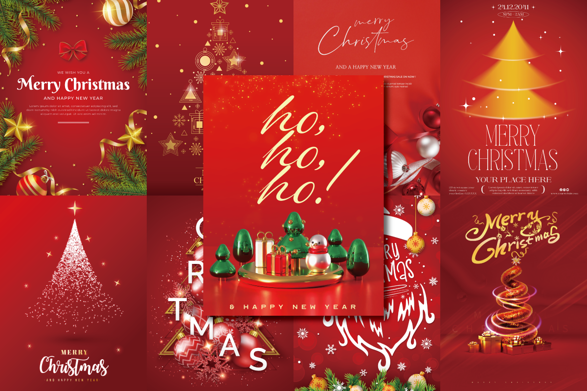 12款创意圣诞节平安夜2026新年电商海报banner设计psd/ai模板源文件特色图 12款创意圣诞节平安夜2026新年电商海报banner设计psd/ai模板源文件