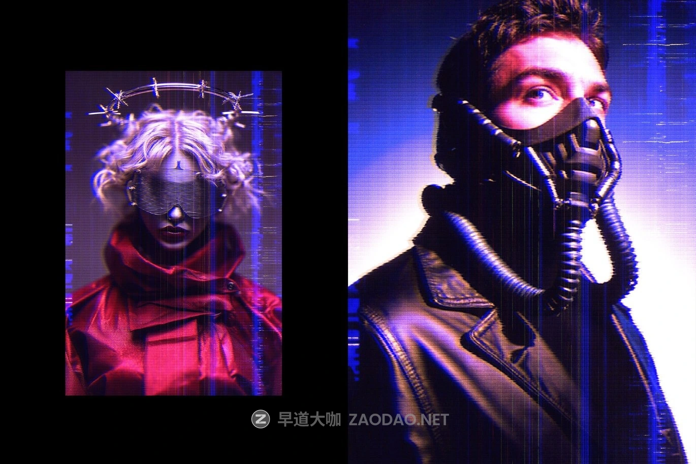 未来科幻赛伯朋克信号故障划痕人像照片修图PS特效滤镜插件样机 Screen Glitch Photo Effect插图2 未来科幻赛伯朋克信号故障划痕人像照片修图PS特效滤镜插件样机 Screen Glitch Photo Effect插图2