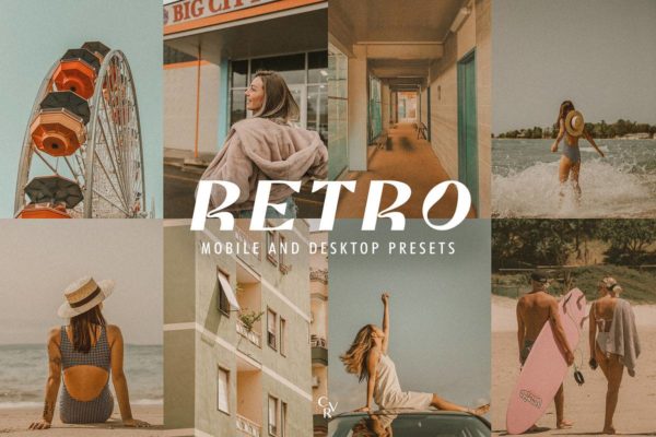 10组复古胶片颗粒模拟人像风景旅拍作品集照片调色Lightroom预设 支持手机LR CVR Presets – 10 Retro Lightroom Presets特色图 10组复古胶片颗粒模拟人像风景旅拍作品集照片调色Lightroom预设 支持手机LR CVR Presets – 10 Retro Lightroom Presets