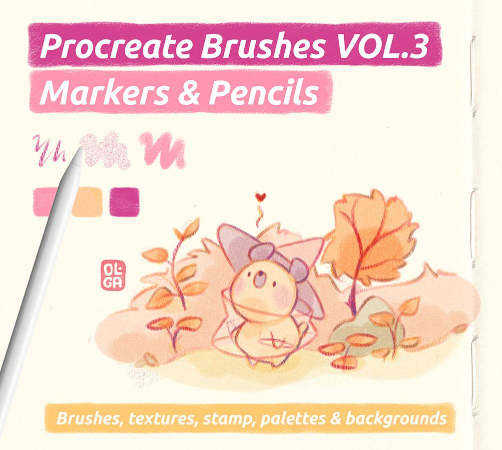 终极马克笔彩色铅笔颗粒粗糙procreate笔刷画笔设计素材 Procreate Brushes Vol.3 – Markers & Pencils特色图 终极马克笔彩色铅笔颗粒粗糙procreate笔刷画笔设计素材 Procreate Brushes Vol.3 – Markers & Pencils