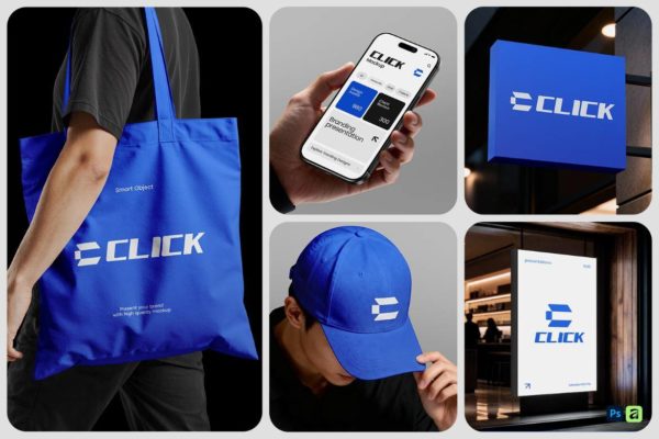 5款帆布袋iPhone手机标牌棒球帽广告牌vi品牌设计展示psd样机模板 Branding Identity Mockup Set特色图 5款帆布袋iPhone手机标牌棒球帽广告牌vi品牌设计展示psd样机模板 Branding Identity Mockup Set