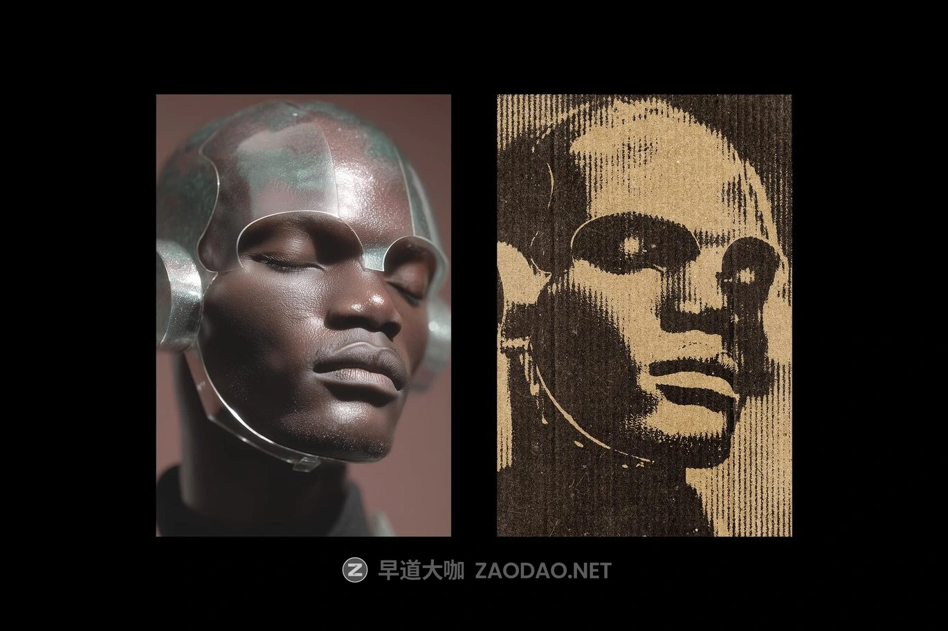 瓦楞纸板条纹半调照片效果ps特效滤镜样机 Cardboard Line Photo Print插图2 瓦楞纸板条纹半调照片效果ps特效滤镜样机 Cardboard Line Photo Print插图2