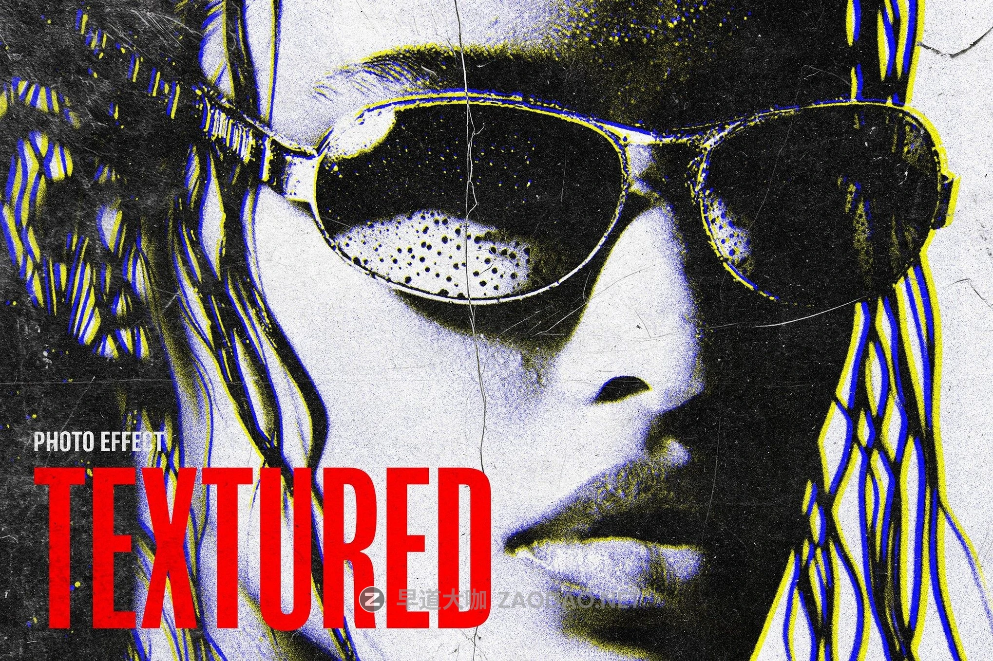 褶皱划痕纸张纹理照片效果ps特效滤镜样机 Textured Risoprint Photo Effect插图 褶皱划痕纸张纹理照片效果ps特效滤镜样机 Textured Risoprint Photo Effect插图