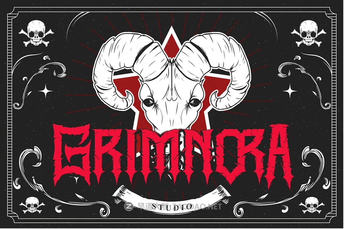 哥特式黑暗金属品牌恐怖片商品印刷设计装饰英文字体安装包 Ravenmorth – Black Metal Gothic Blackletter Font插图5 哥特式黑暗金属品牌恐怖片商品印刷设计装饰英文字体安装包 Ravenmorth – Black Metal Gothic Blackletter Font插图5