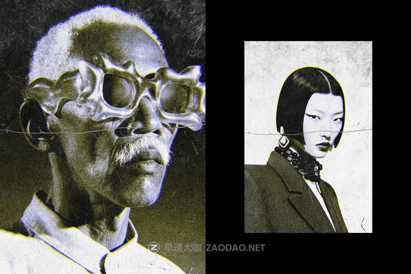 褶皱划痕纸张纹理照片效果ps特效滤镜样机 Textured Risoprint Photo Effect插图4 褶皱划痕纸张纹理照片效果ps特效滤镜样机 Textured Risoprint Photo Effect插图4