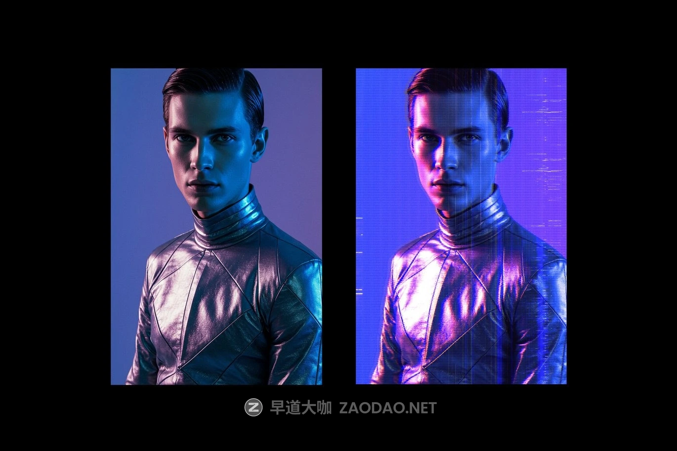 未来科幻赛伯朋克信号故障划痕人像照片修图PS特效滤镜插件样机 Screen Glitch Photo Effect插图5 未来科幻赛伯朋克信号故障划痕人像照片修图PS特效滤镜插件样机 Screen Glitch Photo Effect插图5