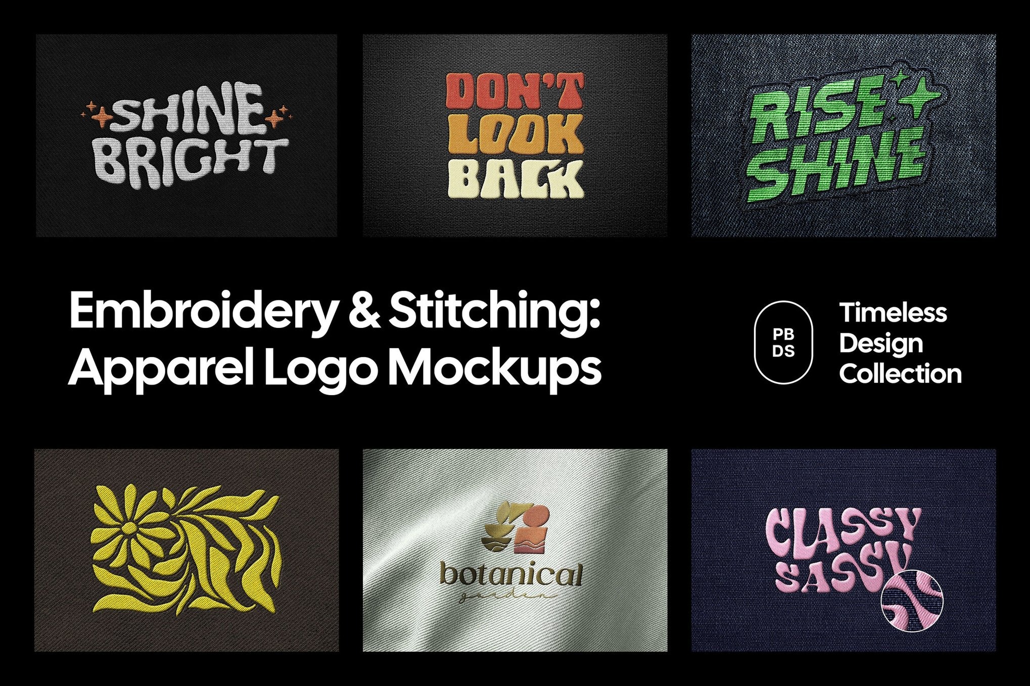 复古针织刺绣缝制服装纺织品标题logo字体设计ps特效样机 Embroidery & Stitching-Apparel Logo Mockups特色图 复古针织刺绣缝制服装纺织品标题logo字体设计ps特效样机 Embroidery & Stitching-Apparel Logo Mockups