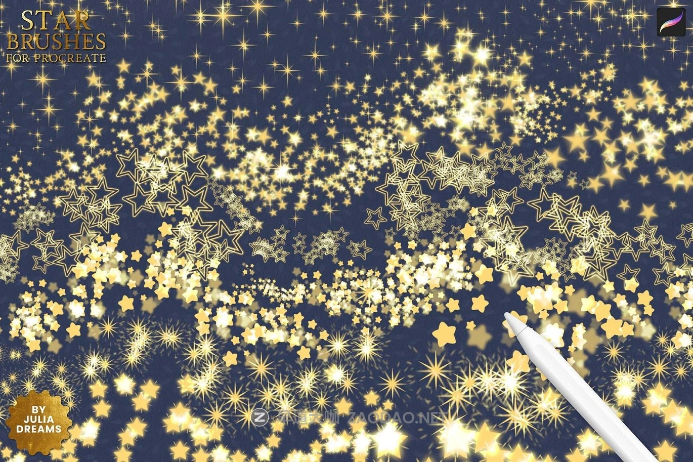 15款闪亮星光璀璨梦幻绘画procreate笔刷画笔设计素材 Star Effects Brushes for Procreate插图4 15款闪亮星光璀璨梦幻绘画procreate笔刷画笔设计素材 Star Effects Brushes for Procreate插图4