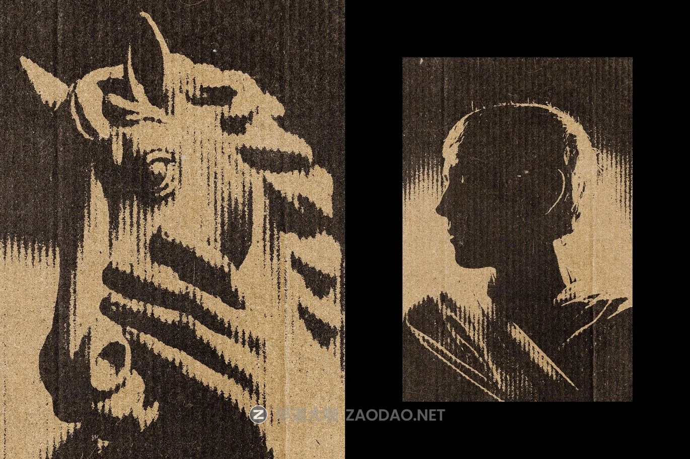 瓦楞纸板条纹半调照片效果ps特效滤镜样机 Cardboard Line Photo Print插图6 瓦楞纸板条纹半调照片效果ps特效滤镜样机 Cardboard Line Photo Print插图6