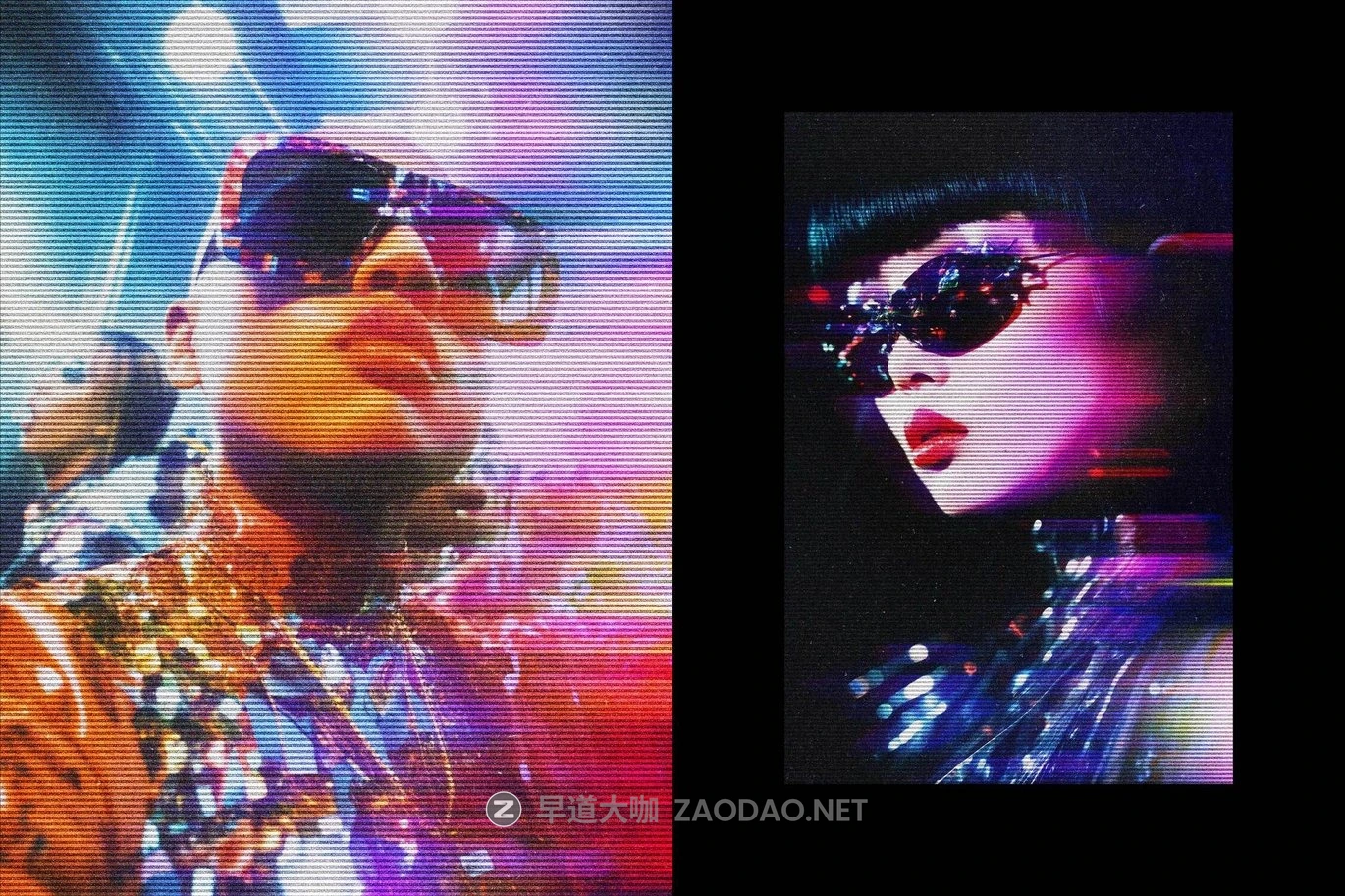 故障模糊燥点海报照片效果ps特效滤镜样机 Blurry Lined Motion Poster Effect插图2 故障模糊燥点海报照片效果ps特效滤镜样机 Blurry Lined Motion Poster Effect插图2