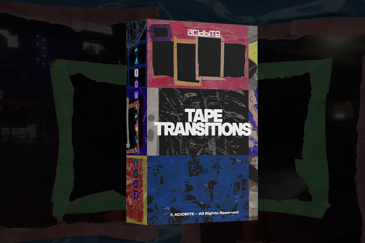 PR/FCPX/达芬奇模板 50组嘻哈定格拼贴艺术风格胶带撕纸纸片叠加背景纹理转场过渡视频素材+音效 Acidbite – Tape Transitions特色图 PR/FCPX/达芬奇模板 50组嘻哈定格拼贴艺术风格胶带撕纸纸片叠加背景纹理转场过渡视频素材+音效 Acidbite – Tape Transitions