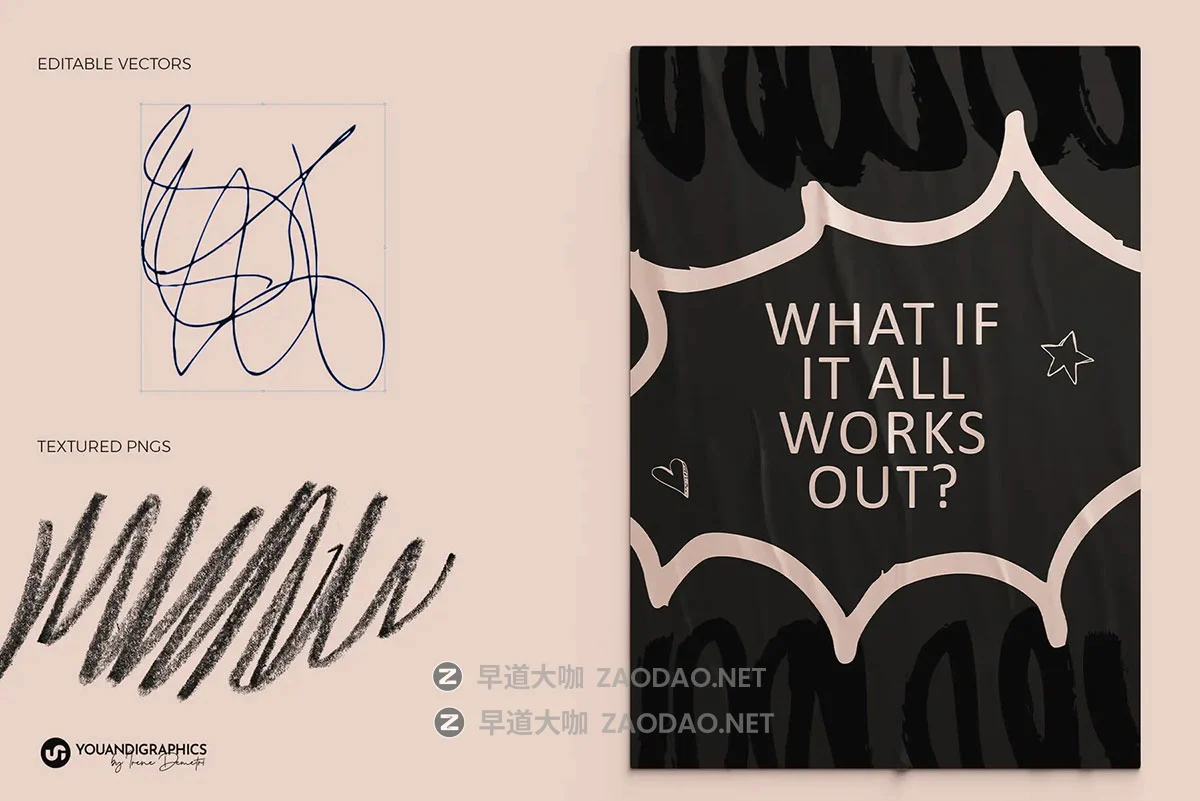 260款创意蜡笔钢笔马克笔乱涂潮流手绘涂鸦草图符号ai矢量素材 Analog Hand Drawn Elements Set插图3 260款创意蜡笔钢笔马克笔乱涂潮流手绘涂鸦草图符号ai矢量素材 Analog Hand Drawn Elements Set插图3