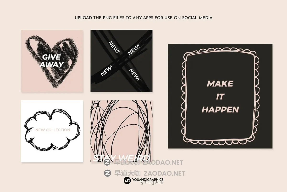 260款创意蜡笔钢笔马克笔乱涂潮流手绘涂鸦草图符号ai矢量素材 Analog Hand Drawn Elements Set插图4 260款创意蜡笔钢笔马克笔乱涂潮流手绘涂鸦草图符号ai矢量素材 Analog Hand Drawn Elements Set插图4