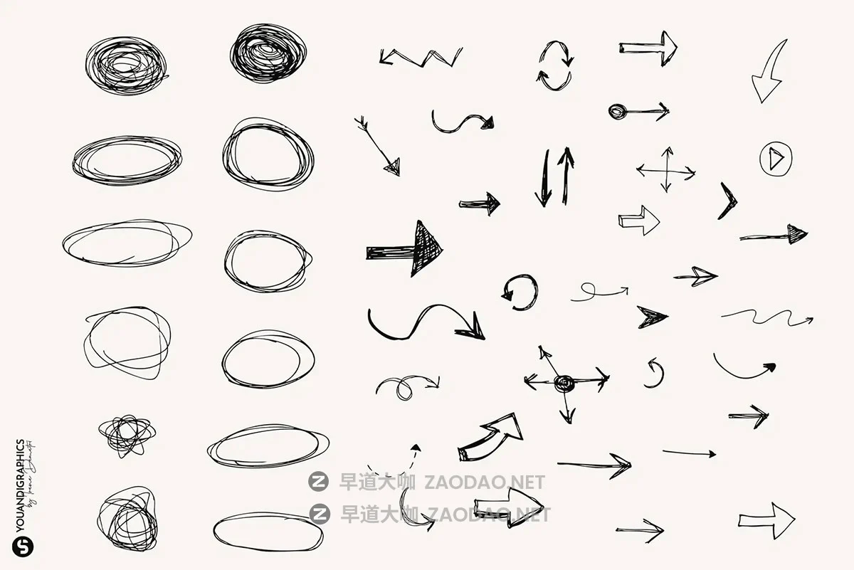 260款创意蜡笔钢笔马克笔乱涂潮流手绘涂鸦草图符号ai矢量素材 Analog Hand Drawn Elements Set插图14 260款创意蜡笔钢笔马克笔乱涂潮流手绘涂鸦草图符号ai矢量素材 Analog Hand Drawn Elements Set插图14