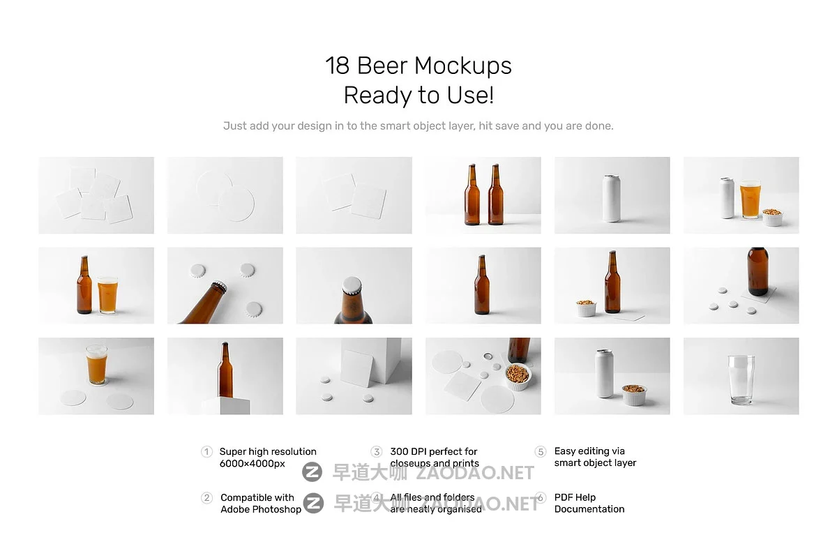 18款饮料啤酒瓶酒标瓶盖杯垫玻璃酒杯易拉罐包装设计展示效果图ps样机素材 Beer Mockups by Mr.Mockup插图2 18款饮料啤酒瓶酒标瓶盖杯垫玻璃酒杯易拉罐包装设计展示效果图ps样机素材 Beer Mockups by Mr.Mockup插图2