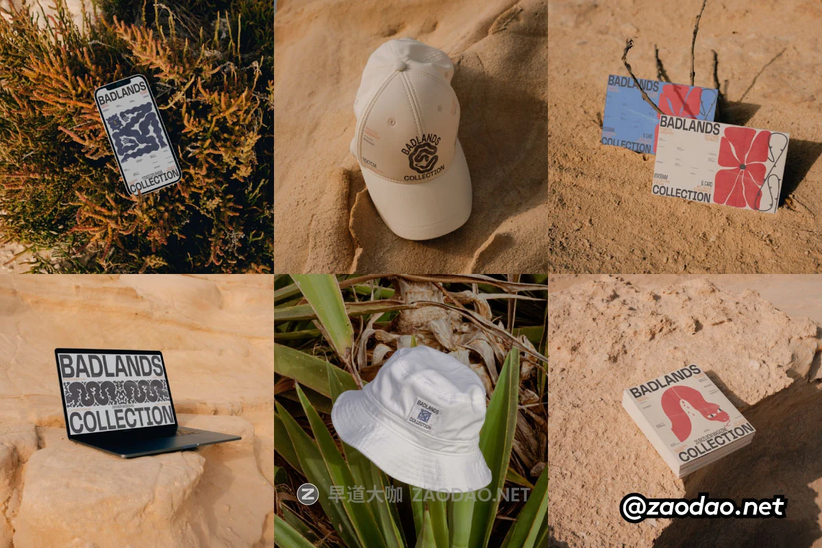 8款沙漠场景名片棒球帽渔夫帽iPhone手机MacBook电脑书籍T恤vi设计贴图psd样机模板 Bendito Mockup – BADLANDS Collection P1插图 8款沙漠场景名片棒球帽渔夫帽iPhone手机MacBook电脑书籍T恤vi设计贴图psd样机模板 Bendito Mockup – BADLANDS Collection P1插图