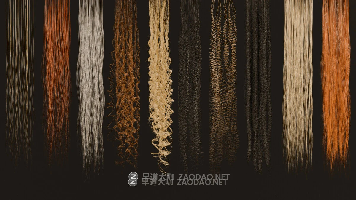 Blender真实头发毛发系统化资产预设库 StrandKit V1.5.1 Blender – Strandkit The Hair, Fur & Dynamics Library插图7 Blender真实头发毛发系统化资产预设库 StrandKit V1.5.1 Blender – Strandkit The Hair, Fur & Dynamics Library插图7