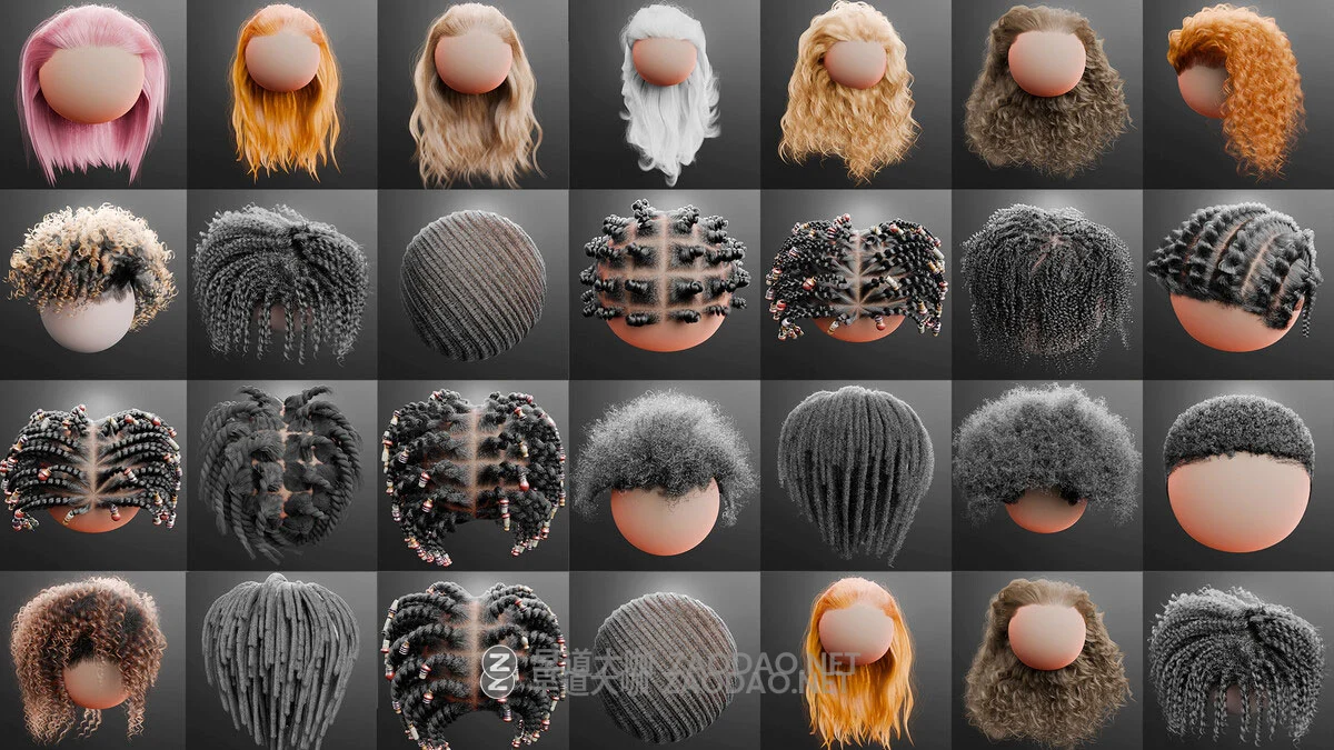 Blender真实头发毛发系统化资产预设库 StrandKit V1.5.1 Blender – Strandkit The Hair, Fur & Dynamics Library插图2 Blender真实头发毛发系统化资产预设库 StrandKit V1.5.1 Blender – Strandkit The Hair, Fur & Dynamics Library插图2