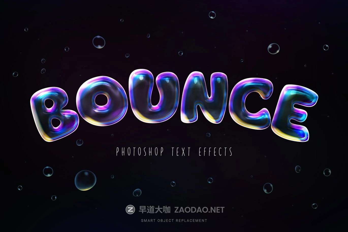 6款潮流3D立体光泽肥皂气泡品牌海报标题Logo设计psd特效样机模板 Bubble Text Effects插图4 6款潮流3D立体光泽肥皂气泡品牌海报标题Logo设计psd特效样机模板 Bubble Text Effects插图4