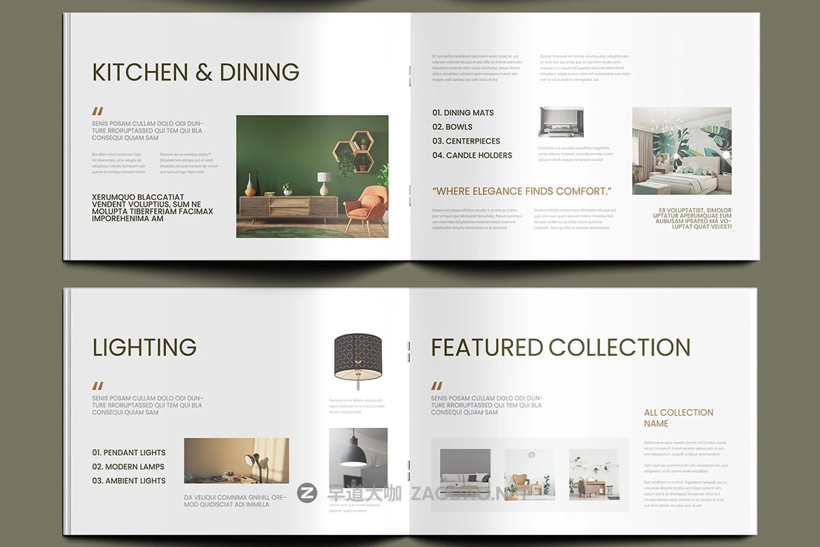 16页专业室内家具灯饰产品企业介绍宣传画册图文排版设计indd模板素材 Catalog Template for Corporate and Retail插图3 16页专业室内家具灯饰产品企业介绍宣传画册图文排版设计indd模板素材 Catalog Template for Corporate and Retail插图3