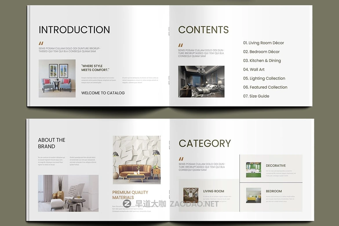 16页专业室内家具灯饰产品企业介绍宣传画册图文排版设计indd模板素材 Catalog Template for Corporate and Retail插图4 16页专业室内家具灯饰产品企业介绍宣传画册图文排版设计indd模板素材 Catalog Template for Corporate and Retail插图4